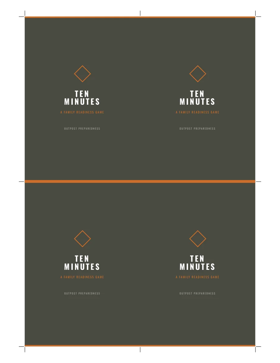 First page of TEN MINUTES — card backs